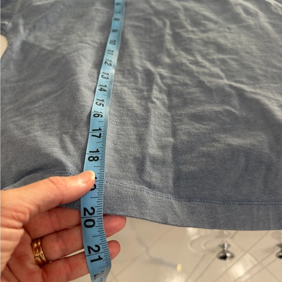 The Giving Movement Oversized  High Neck blue T-shirt Unisex Size S Cropped - Picture 9 of 11